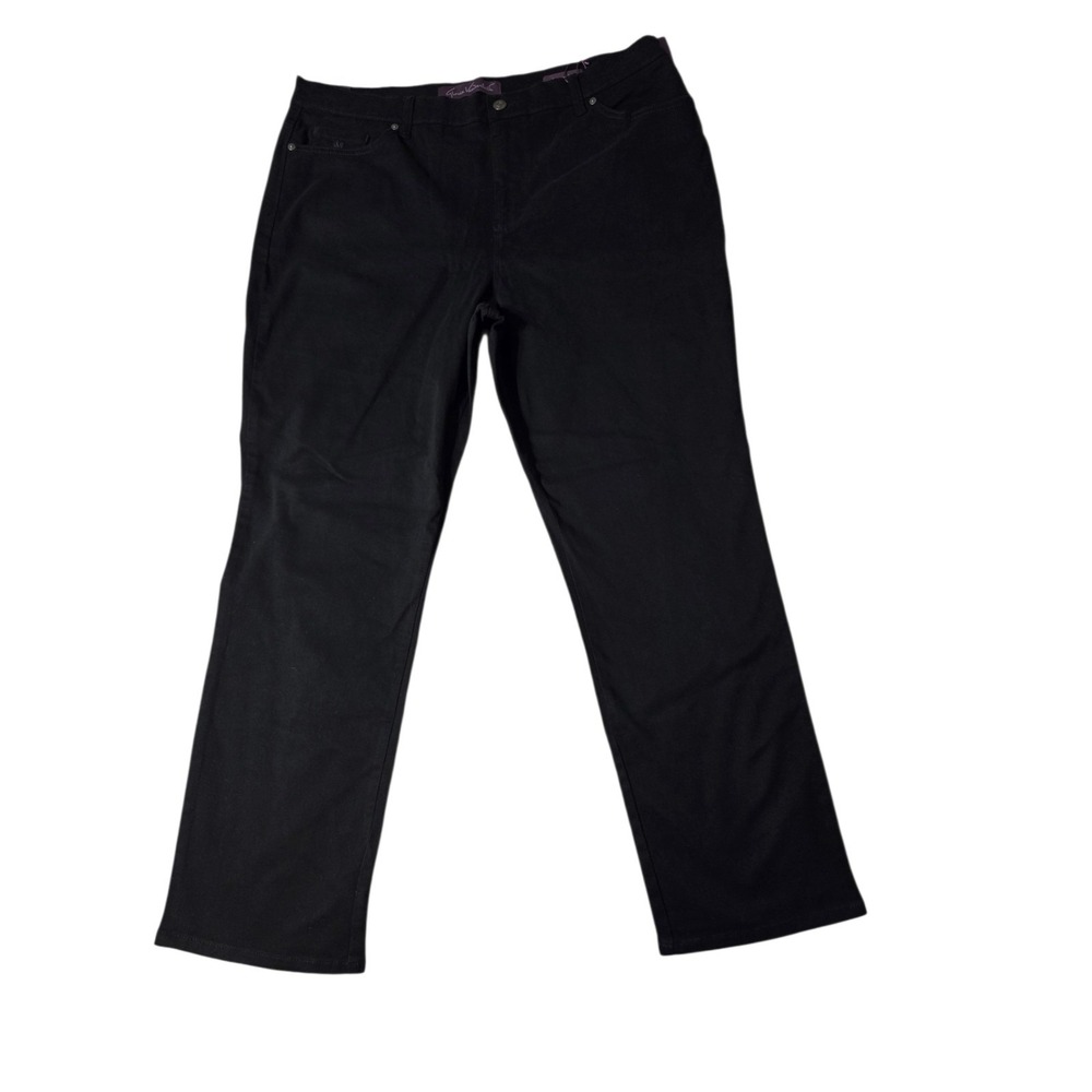 Gloria Vanderbilt Amanda Tapered Leg High Rise Black Jeans 16S 37x29 NWT
